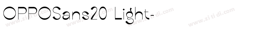 OPPOSans20 Light字体转换